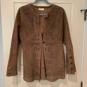 Cutout Leather Blazer